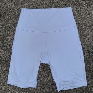 HIGH RISE ALIGN BIKE SHORTS 8 inch color pastel blue